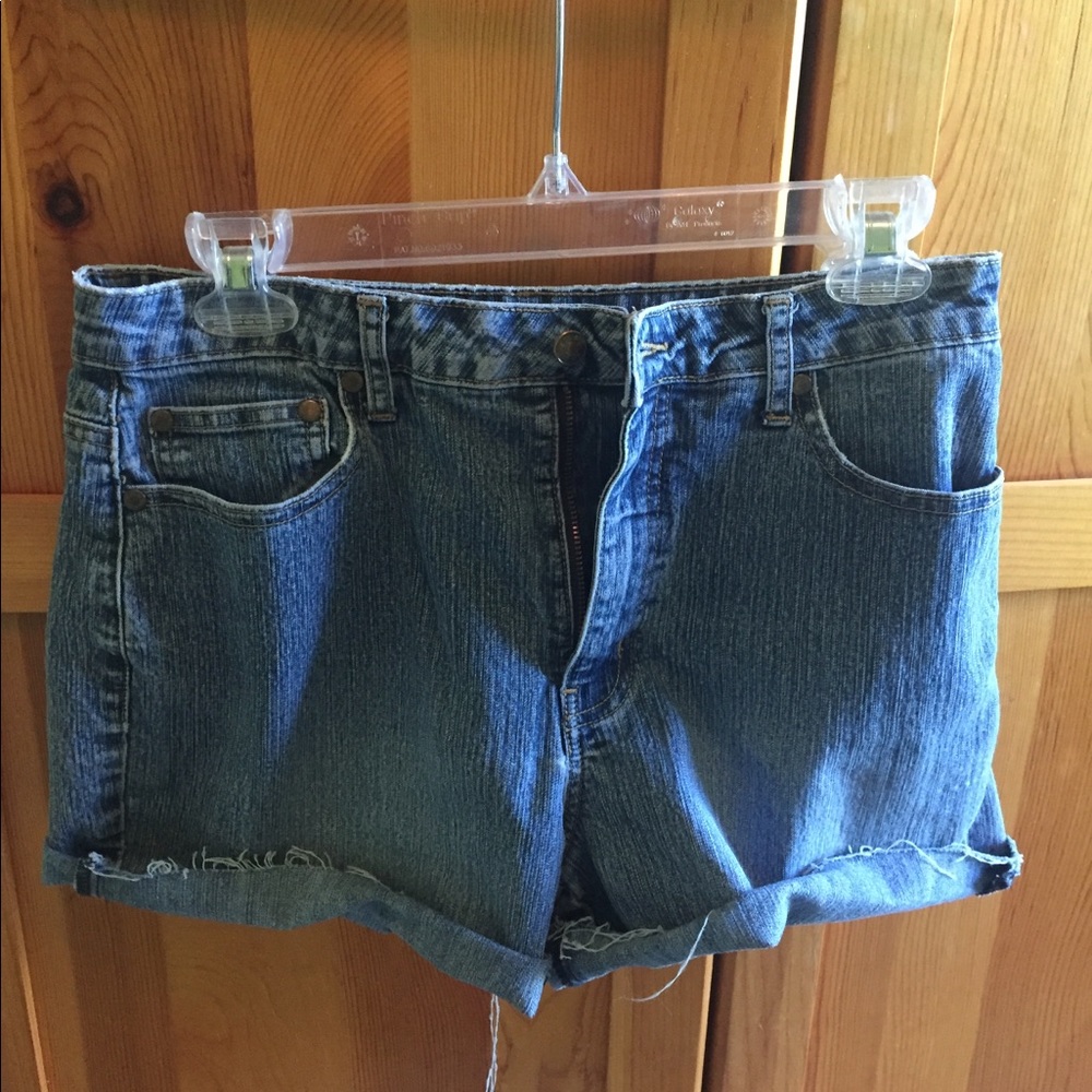 high rise jean shorts